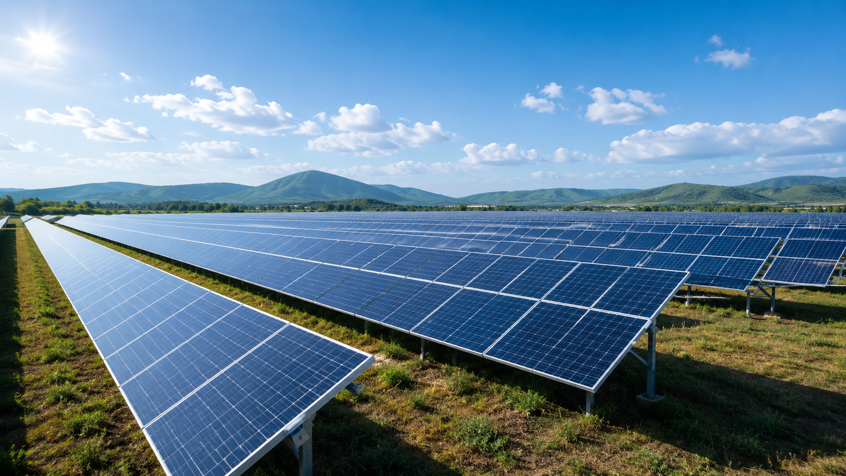 Mounted Solar Farm - AI-generated illustration